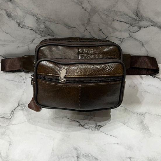 tas pinggang pria asli kulit