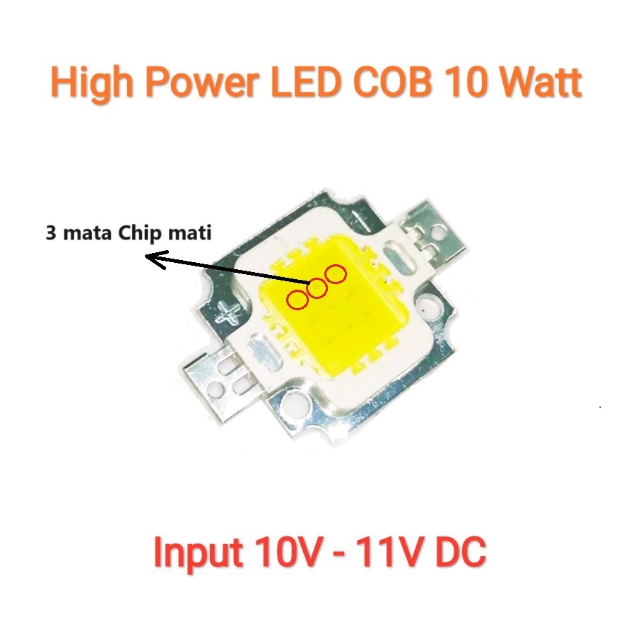 [Produk Reject] Modul Lampu Sorot Flood Light High Power LED COB 10W HPL 10V - 11V DC 10 Watt DIY