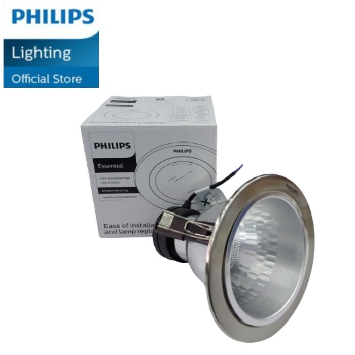 Downlight Fitting Philips 4" - 66664 Silver Downlight philips tanam