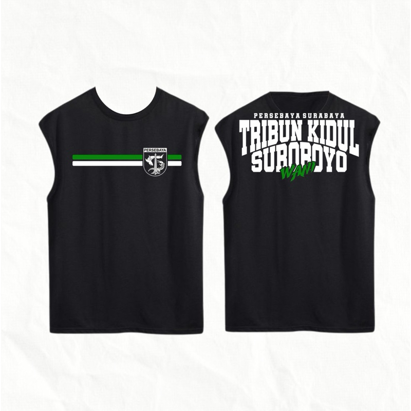 (SP30SSD) Kaos Singlet Netral Motif Simpel Persebaya Surabaya Tribun Kidul Suroboyo Wani By Cozy Dis