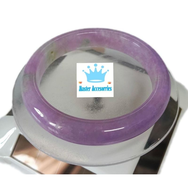 Gelang Bangle Grade A Giok Ametys Natural Batu Import