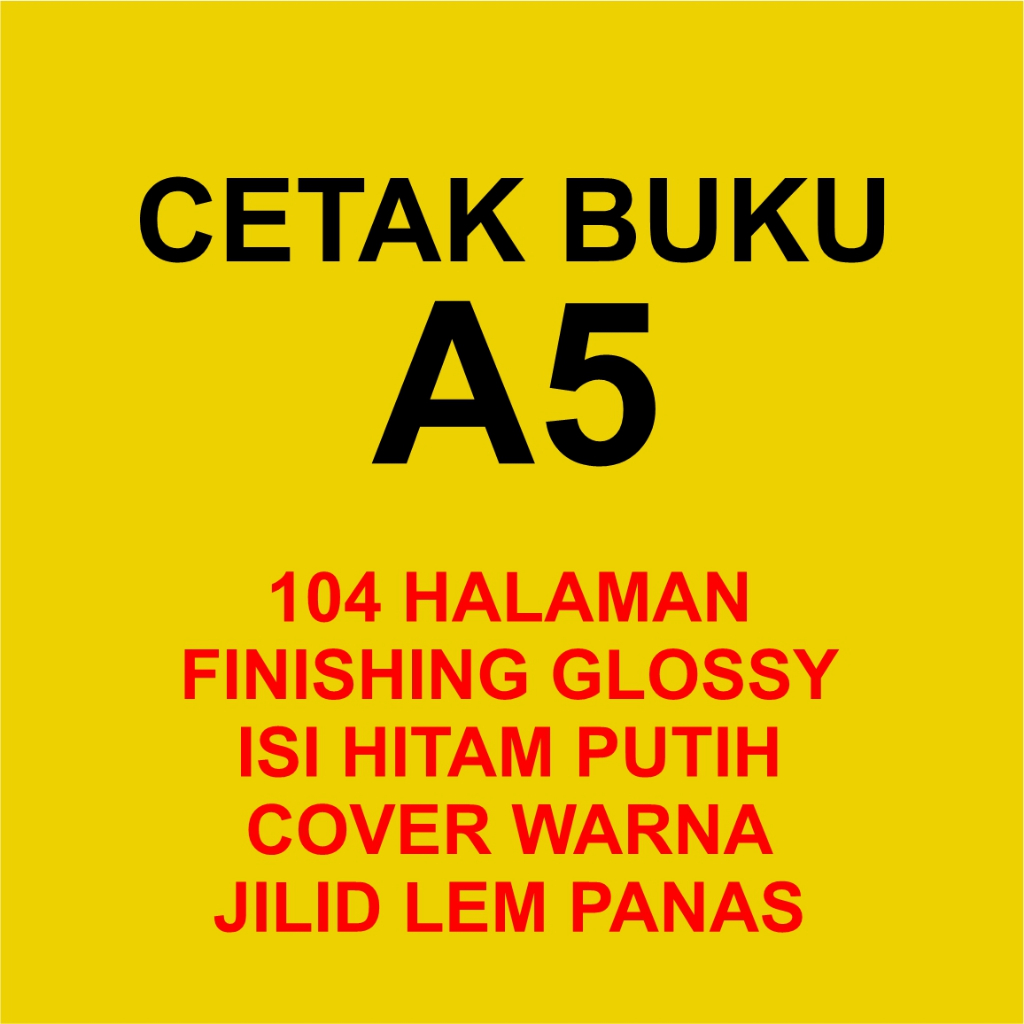 

30 PCS CETAK BUKU UK A5 JILID LEM PANAS