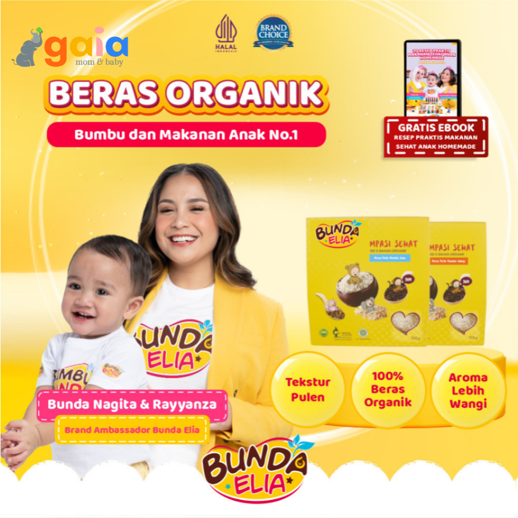 

Bunda Elia Beras Organik Mpasi 100gr