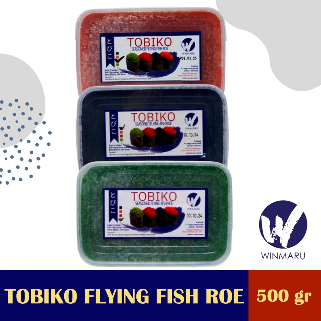 

Tobiko Orange 500gr - Flying Fish Roe - orange - black - green