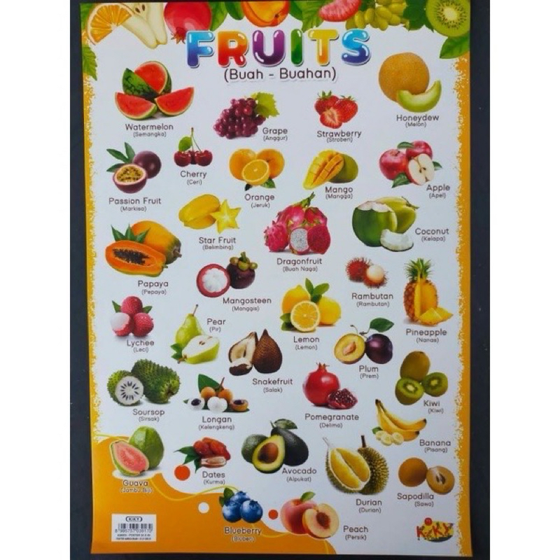 POSTER EDUKASI ANAK (BUAH-BUAHAN)