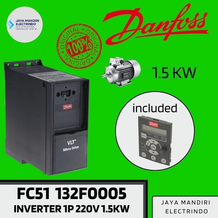 DANFOSS 1P 1-Phase Inverter VLT Microdrive FC51 FC-51 1.5kW 132F0005