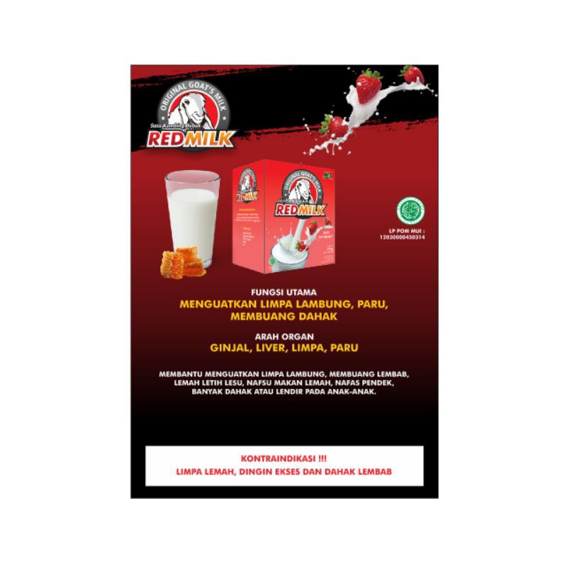 

Susu kambing ettawa rasa strawberry , REDMILK READY STOK!!