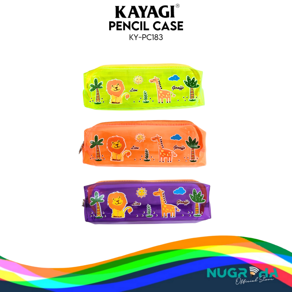 

KAYAGI KY-PC183 TEMPAT PENSIL PENCIL CASE MIKA PLASTIK KOTAK TRANSPARAN ANAK LUCU SEKOLAH