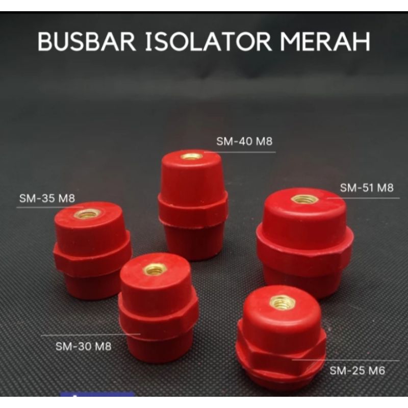 Isolator Busbar merah SM. Busbar insulators. jual per satu pics