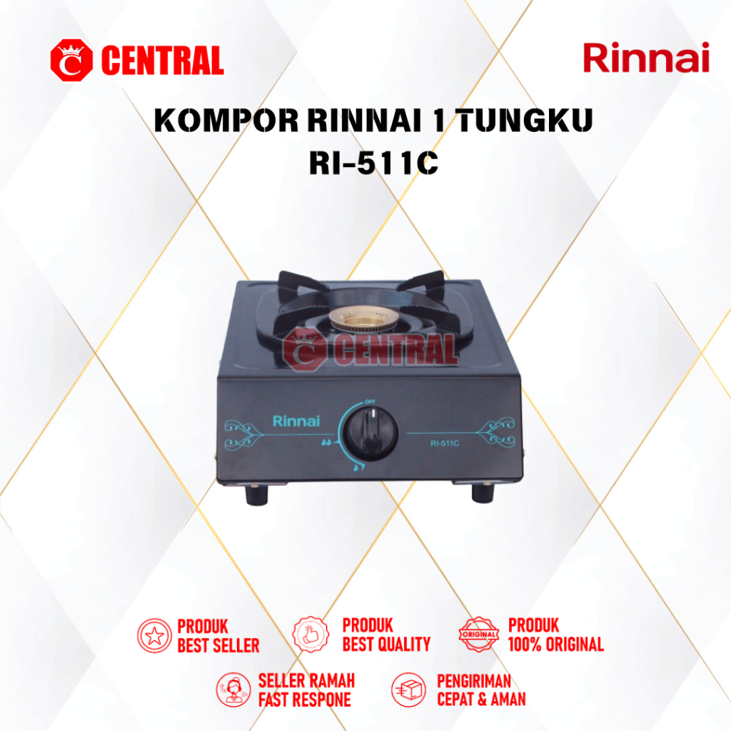 KOMPOR GAS RINNAI 1TUNGKU RI-511-C / RI 511 C / RI511C