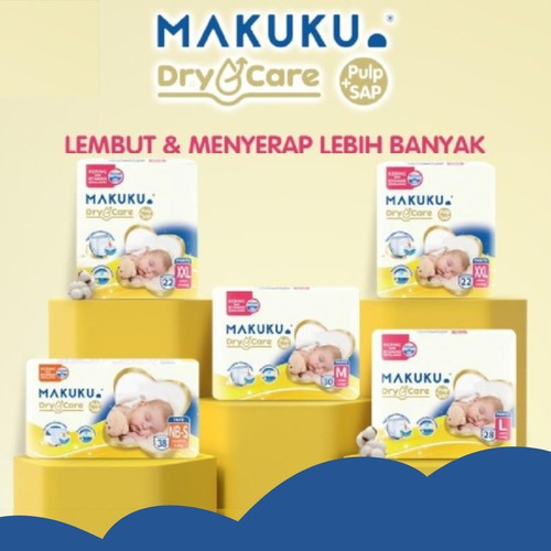 MAKUKU Diapers Dry Care NB-S38 M30 L28 XL24 XXL22 Pampers