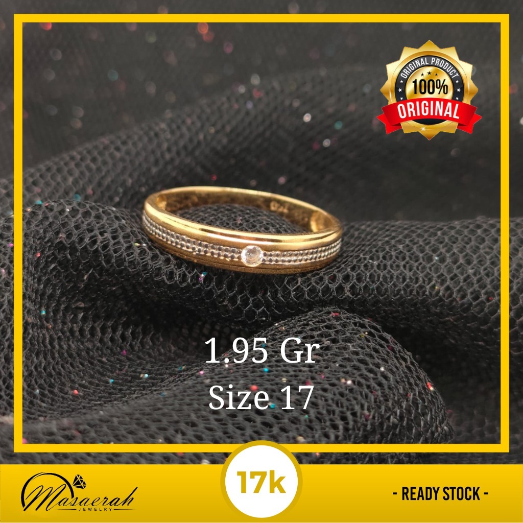 Cincin Emas 17K - 1.95 Gr Kadar 750 - 2038