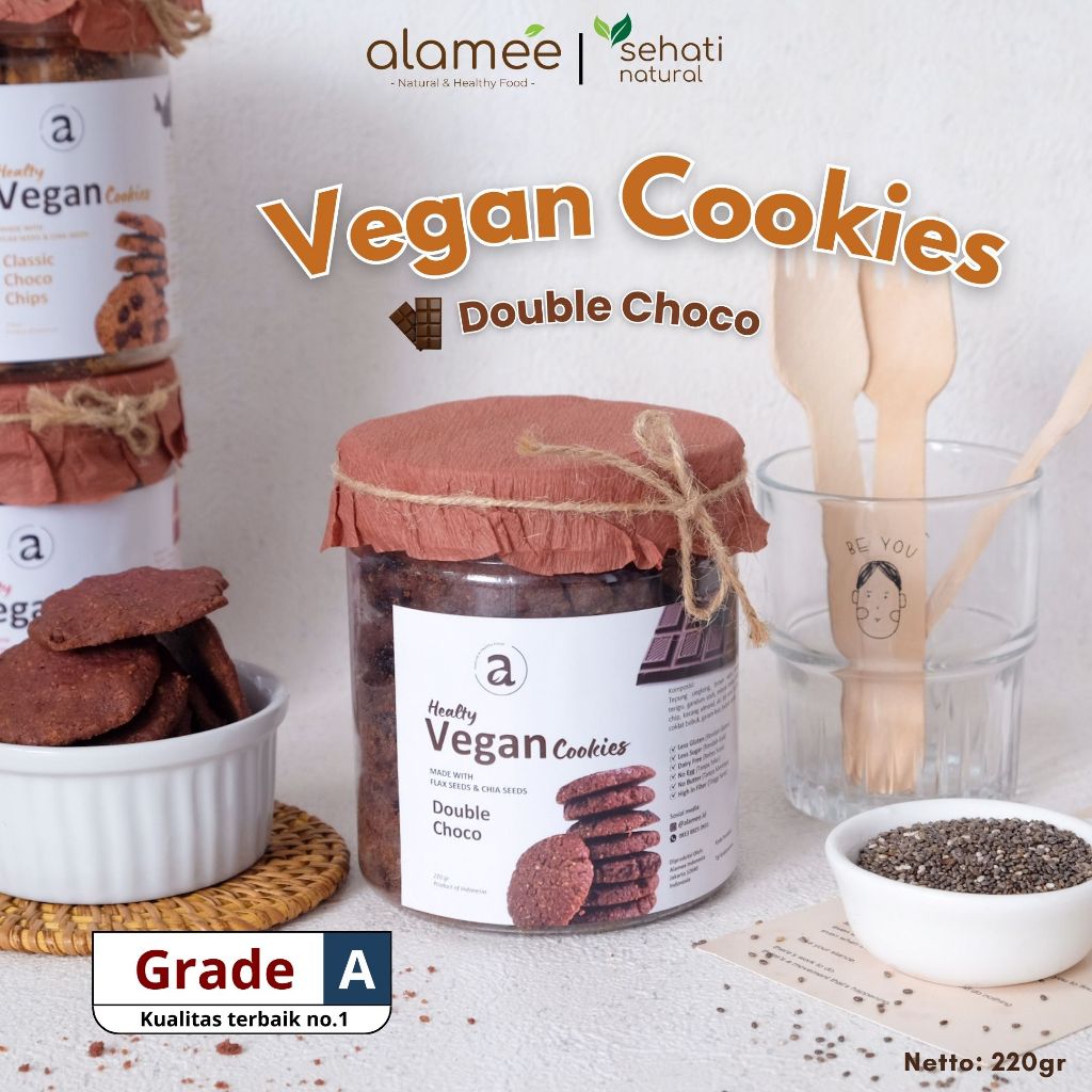 

Cookies Cokelat Kue Kering Cemilan Snack Sehat Choco Chips Vegan Cookie Less Gula