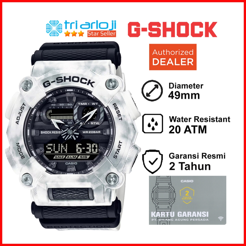Casio G-Shock GA-900GC-7ADR Jam Tangan Pria GShock Putih GA-900GC-7A GA-900GC GA900GC GA-900 GA900GC