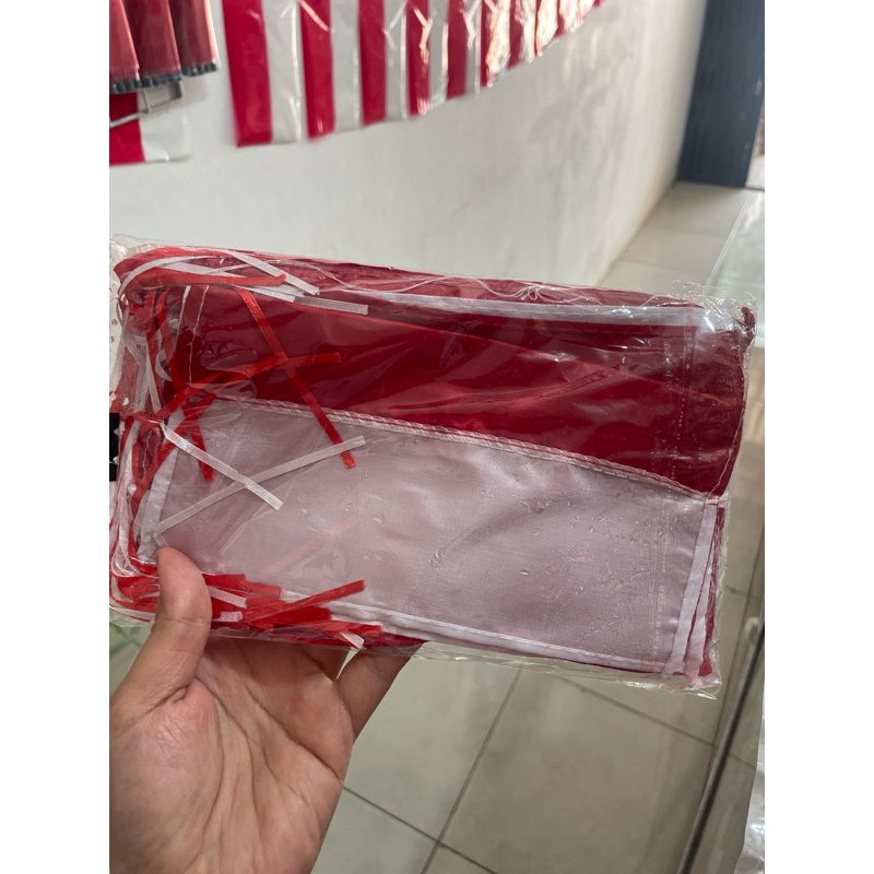 Bendera kain merah putih ukuran kecil ( pawai)