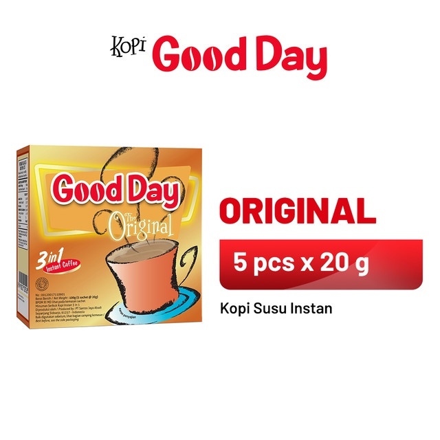 GOOD DAY The Original 1 Dus (5 x 20 gr) KOPI GOOD DAY SACHET