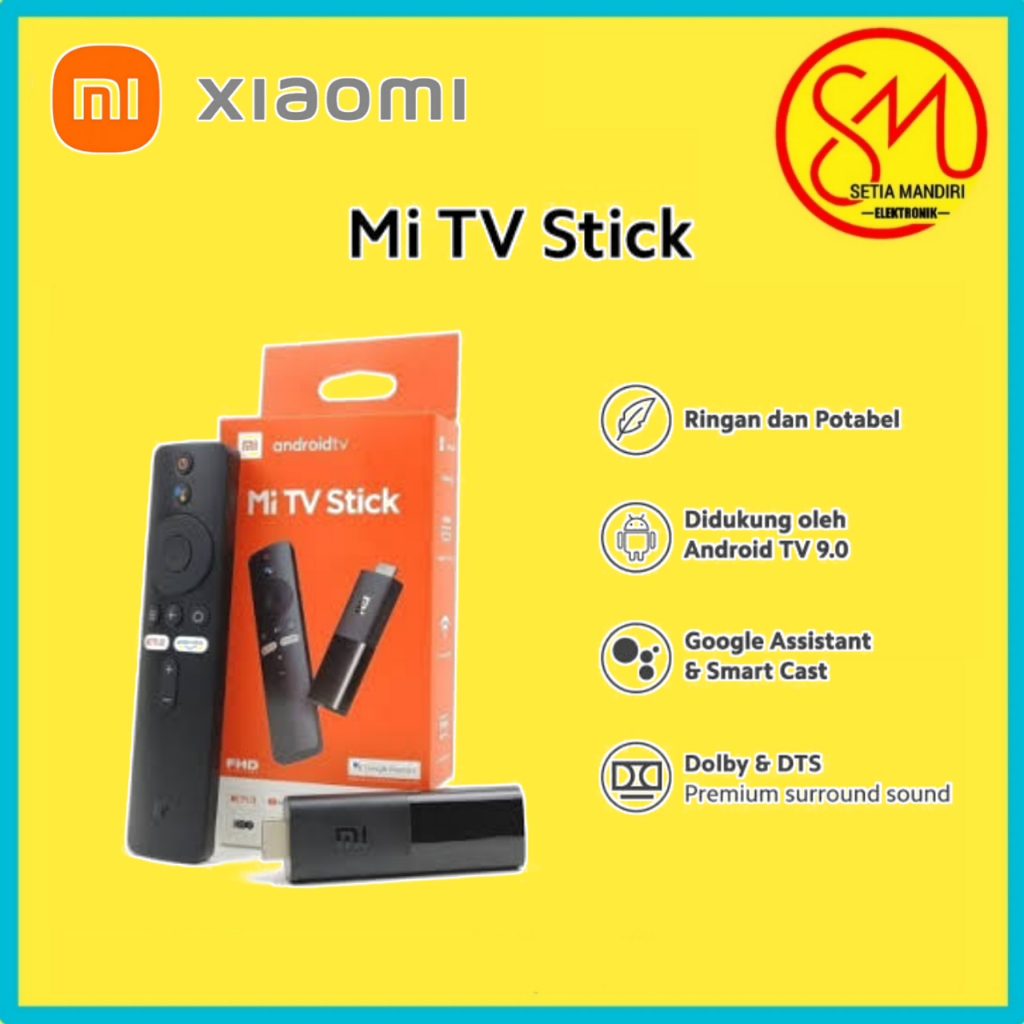 Xiaomi Mi TV Stick Android TV 2K Full HD Quadcore Garansi Resmi Original