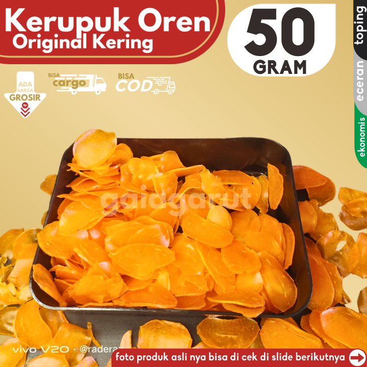 

Kerupuk Kuning 50g Bahan Seblak by GG (Bisa COD/Grosir/Kargo)