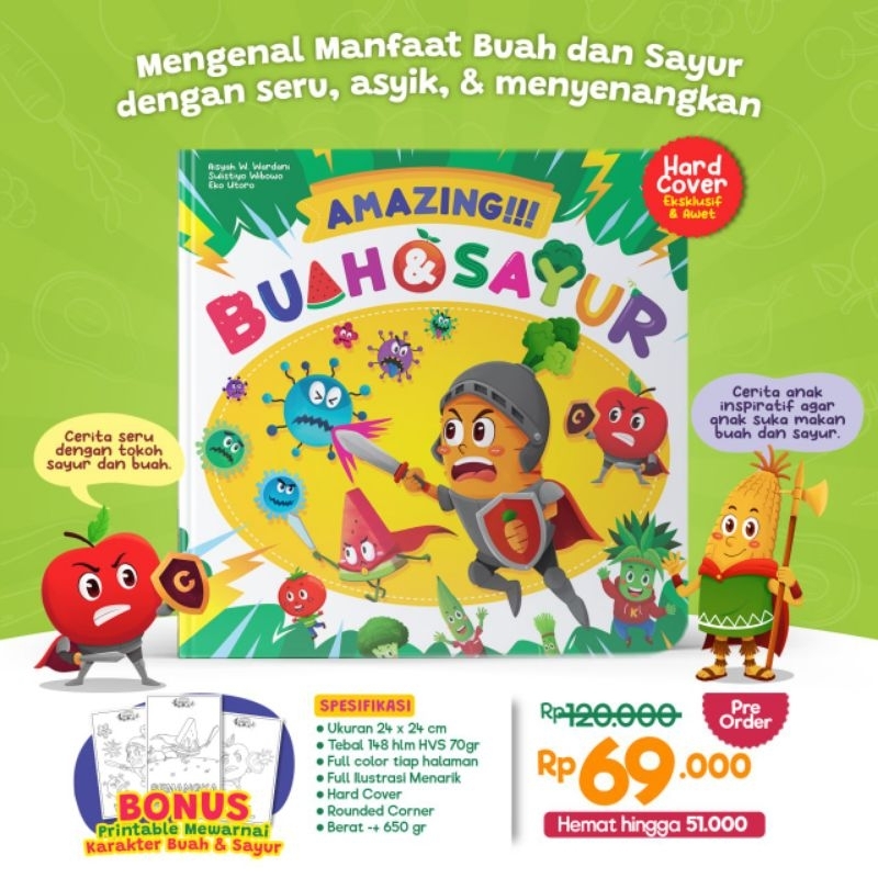 Buku Anak tentang Buah dan Sayur, Amazing Buah & Sayur
