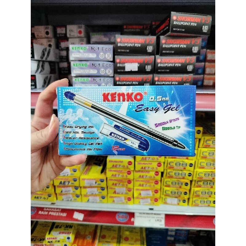 

Pena Gel Kenko EasyGell Biru 0.5 isi 12pc