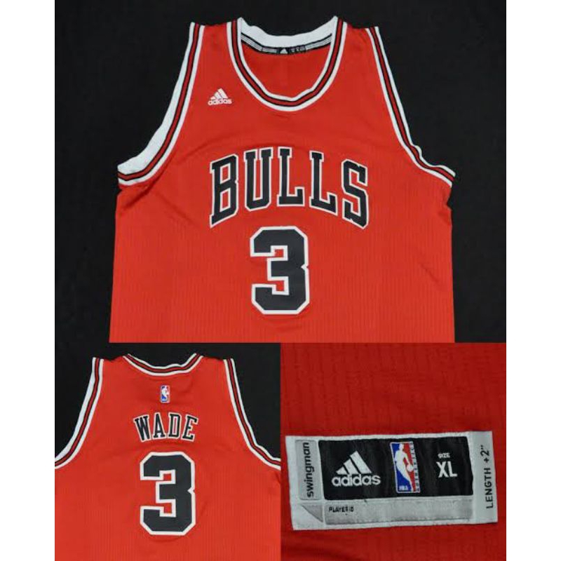 Jersey bulls wade #3 Full bordir terbaru