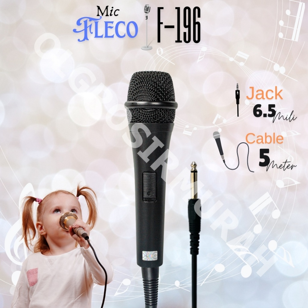 Mic Professioanal Kabel Felco F-196 Original berkualitas Panjang Kabel 5 meter