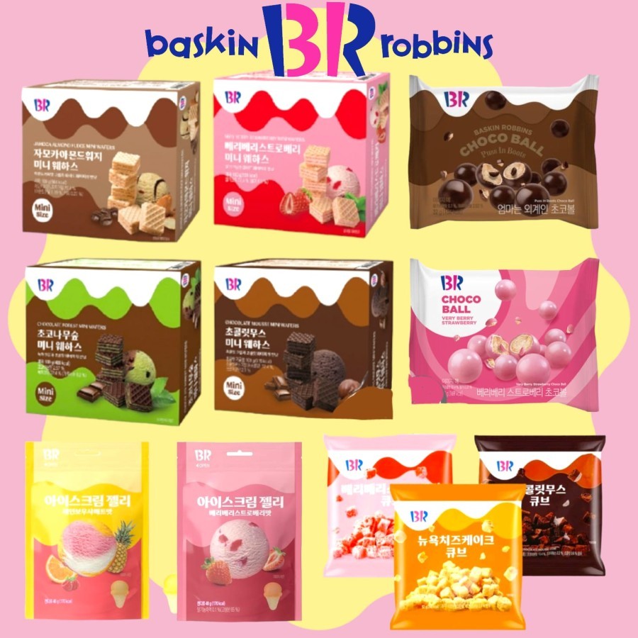 

Baskin Robin Chocolate Wafer Gummy Kitkat Pocky Korea