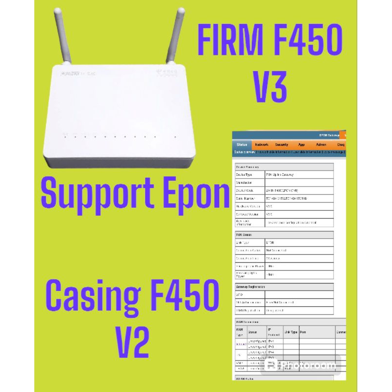 ZTE F450 V3 EPON ONT