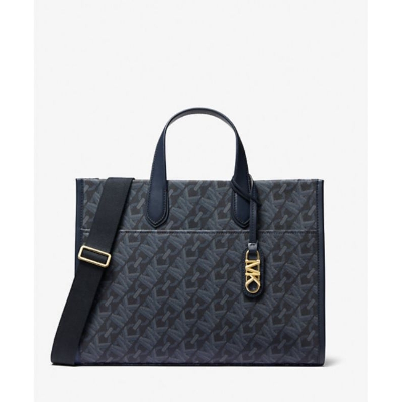 MK GIGI LARGE EMPIRE SIGNATURE LOGO TOTE BAG