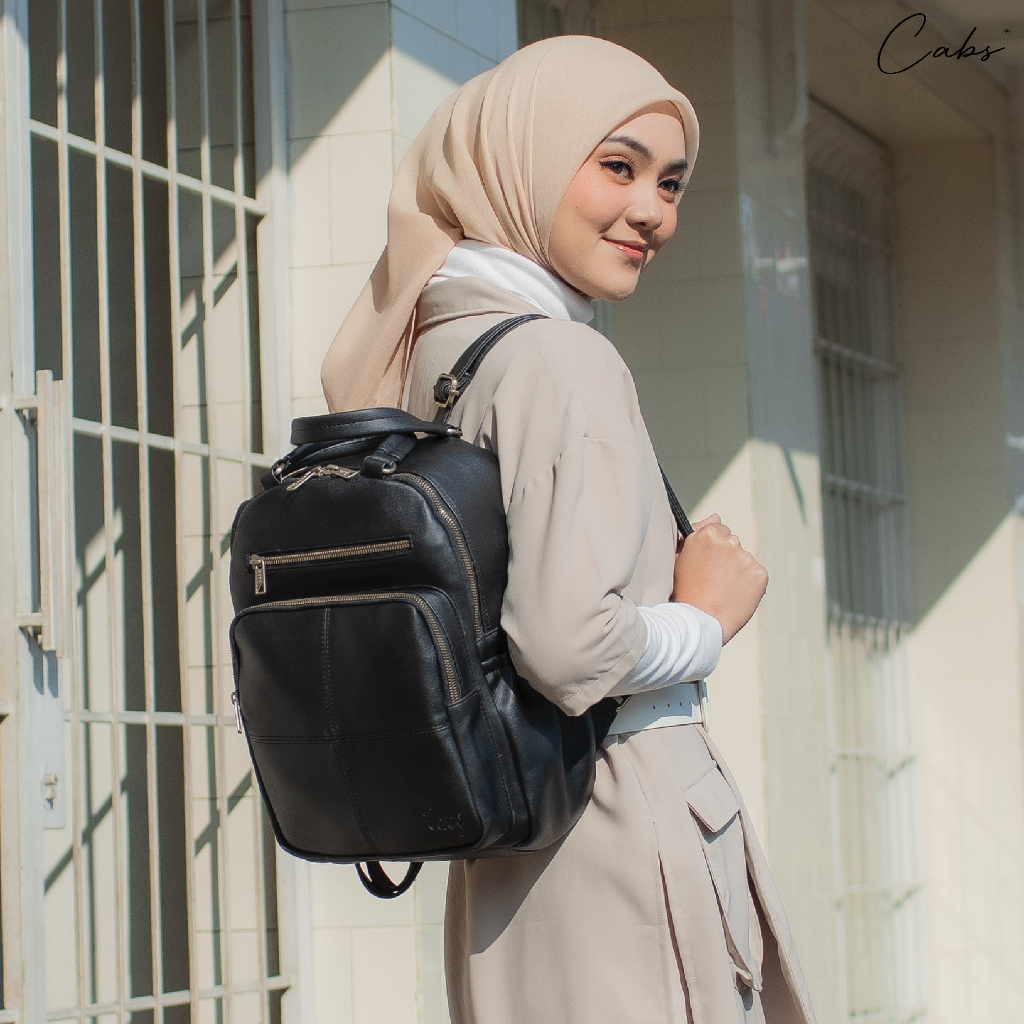 TAS RANSEL LAPTOP KERJA WANITA | ELEGANT STYLE | BAHAN KULIT