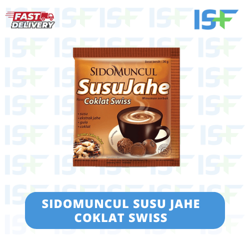 

⭐ISF⭐Susu Jahe Coklat Swiss 10's Sidomuncul - Susu Jahe Coklat - Susu Jahe Coklat Renteng - Harga Per 1 Renteng