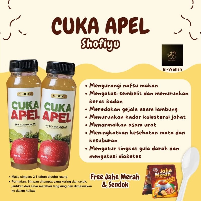 

Cuka Apel Shofiyu With Mother Premium | Cuka Apel Malang Shofiyu Java Hills Honey Mumtaz Java Fresh Herbal Probiotik Alami Organik Unfiltered Detoks Ampuh COD Free Gratis Jahe Sendok 250 ml | 500 ml