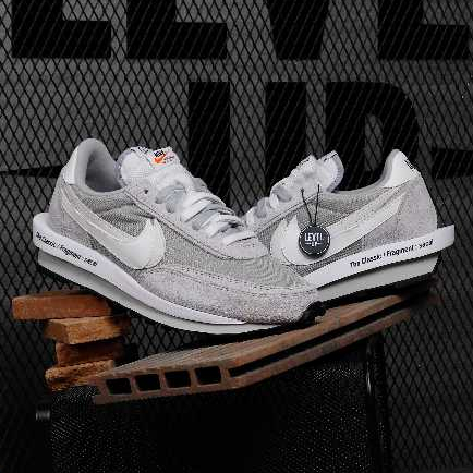 Fragment x Sacai x Waffle Light Smoke Grey 100% Original