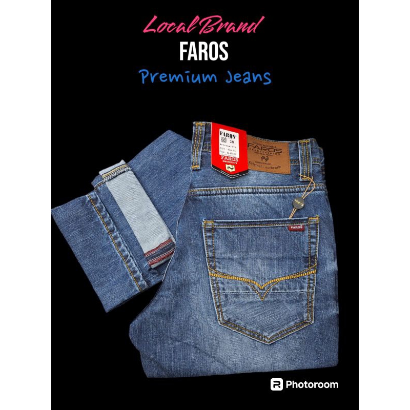 Celana Jeans Premium FAROS Panjang Slim Fit_BahanPremium_viral_celanacowok_celana_pria_brandlocal_lo