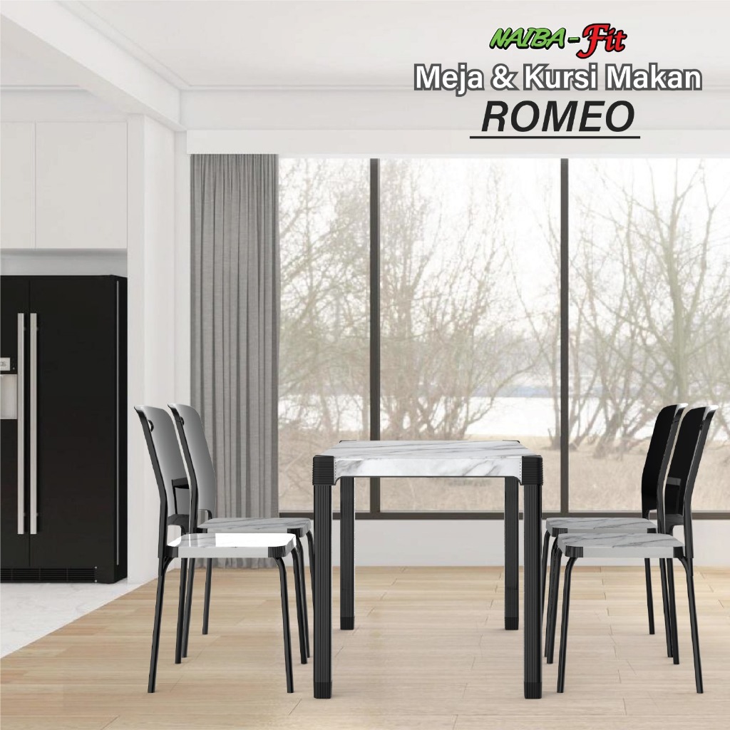 NAIBA FIT MEJA KURSI MAKAN ROMEO & CELLINE
