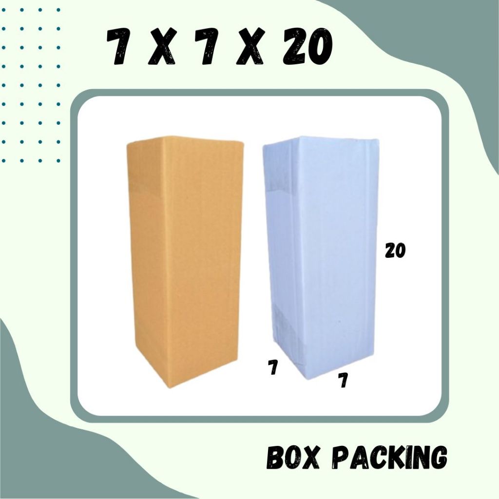 

Karton 7x7x20 Kardus A1 Packing Dus Kotak Kemasan Box Aksesoris Souvenir Sparepart Obat Madu