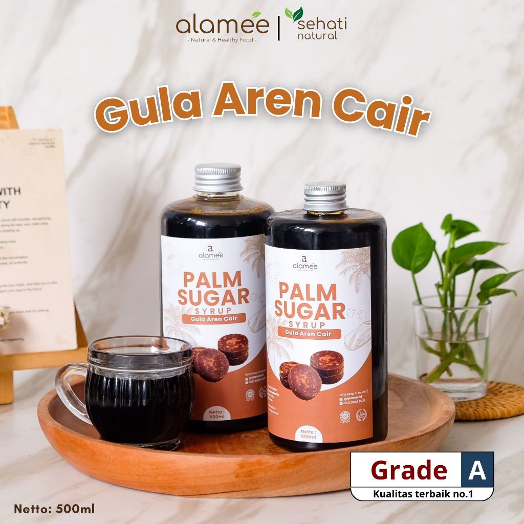 

Gula Aren Cair Syrup Palm Sugar Murni Barista Brown Sirup Natural Manis Asli Organic Liquid Organik