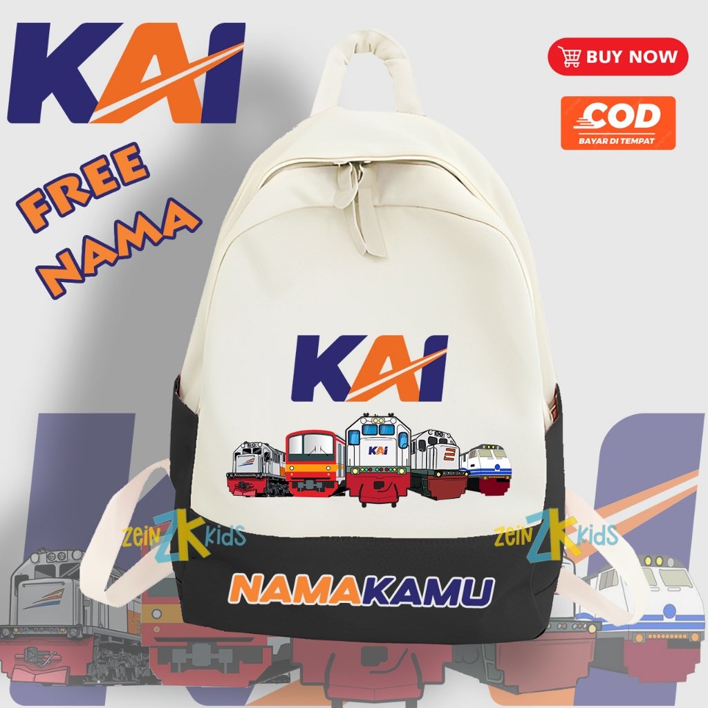 Tas Anak KAI Kereta Api / Ransel Anak TK Lokomotif KAI