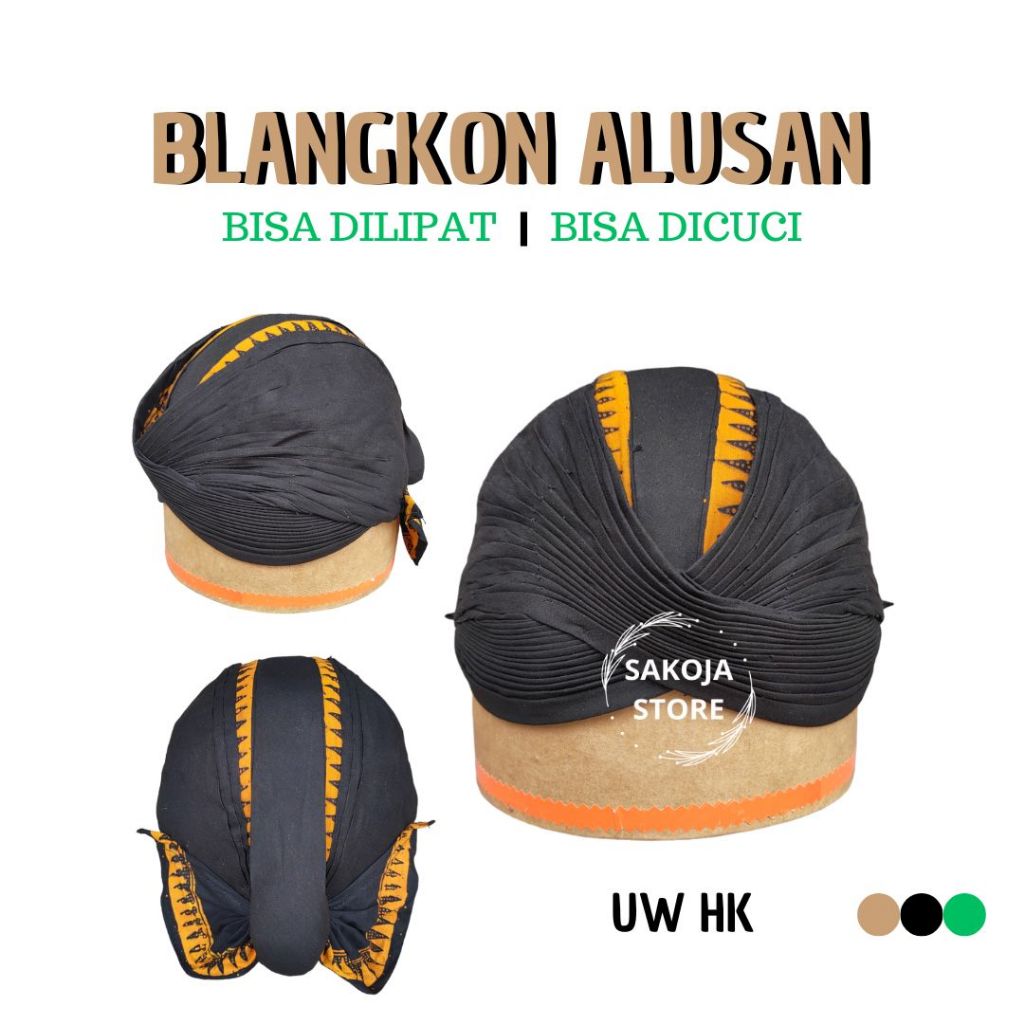 Blangkon Alusan Lipat Cuci Model Jogja Mataraman Anak dan Dewasa