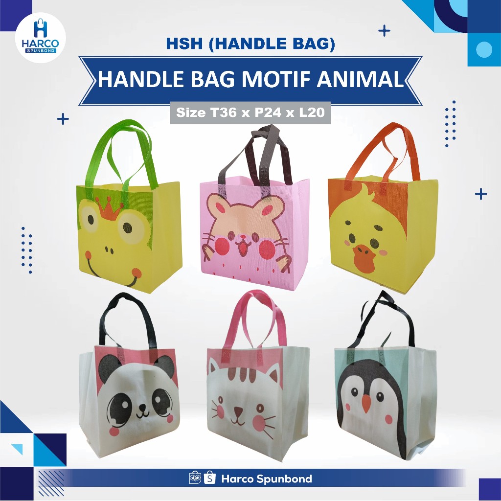 

HARCO Goodie Bag Souvenir Birthday Tas Spunbond Kotak Nasi Uk 20x20 Tas Birthday Party Tas Box Bento Ukuran 36x24x20