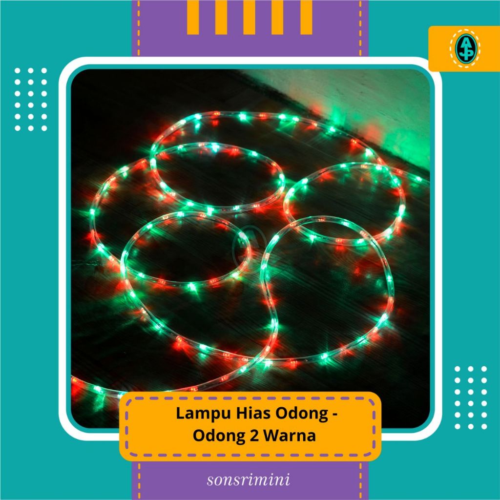 Lampu Hias Odong - Odong /Lampu Hias 2 Warna DC Odong - Odong /Lampu Selang Hias DC 2 Warna Kereta P