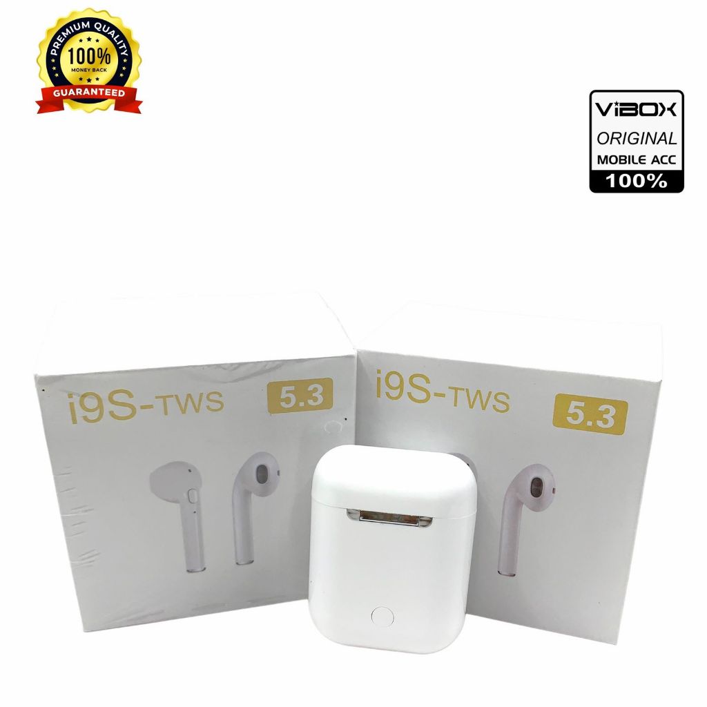 i9s Tws / Headset Bluetooth Earphone i9S Bluetooth BT i9 S Mini Wireless Stereo Audio Music Box Orig