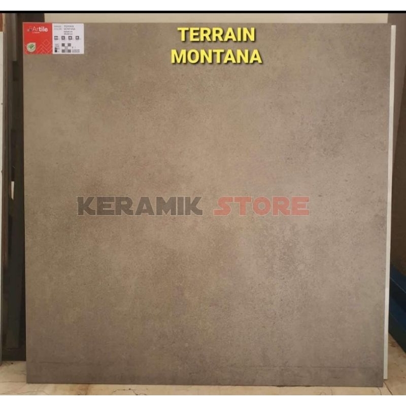 granit artile 60x60 (matt) coklat polos terain montana