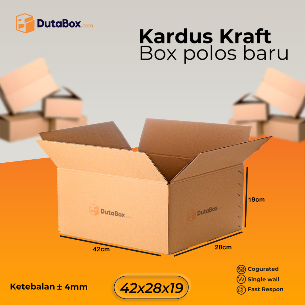 

Kardus Box Baru 42x28x19 ( Single Wall ) Kardus packing