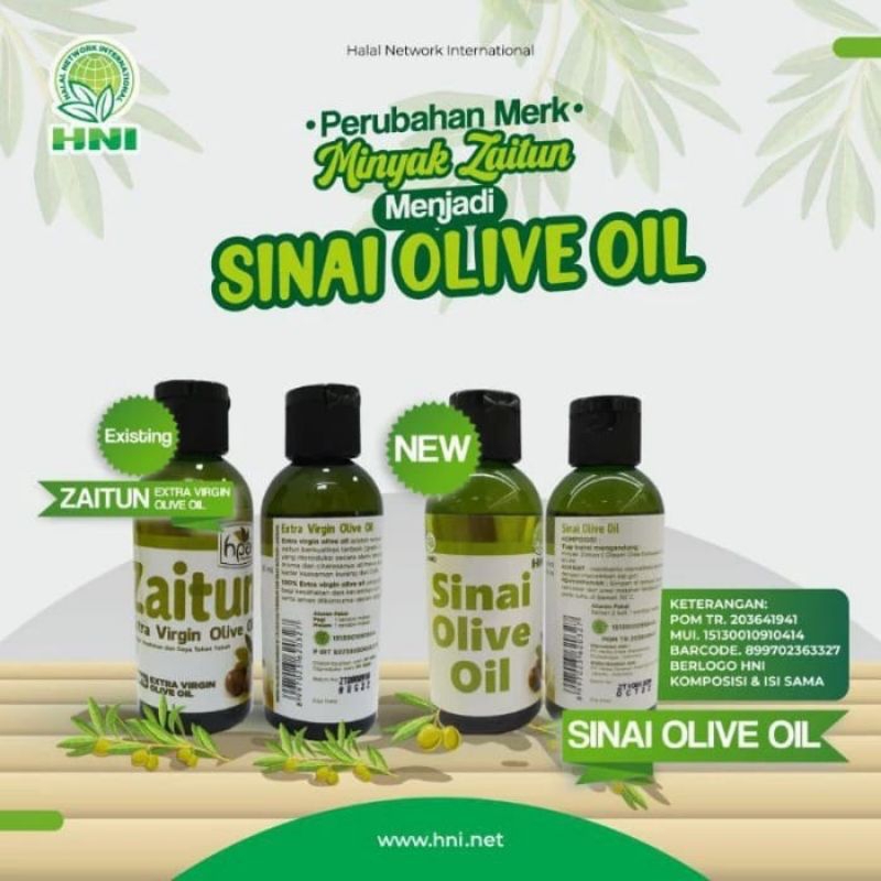 MINYAK ZAITUN HNI  HPAI/ SINAI OLIV OIL HNI HPAI