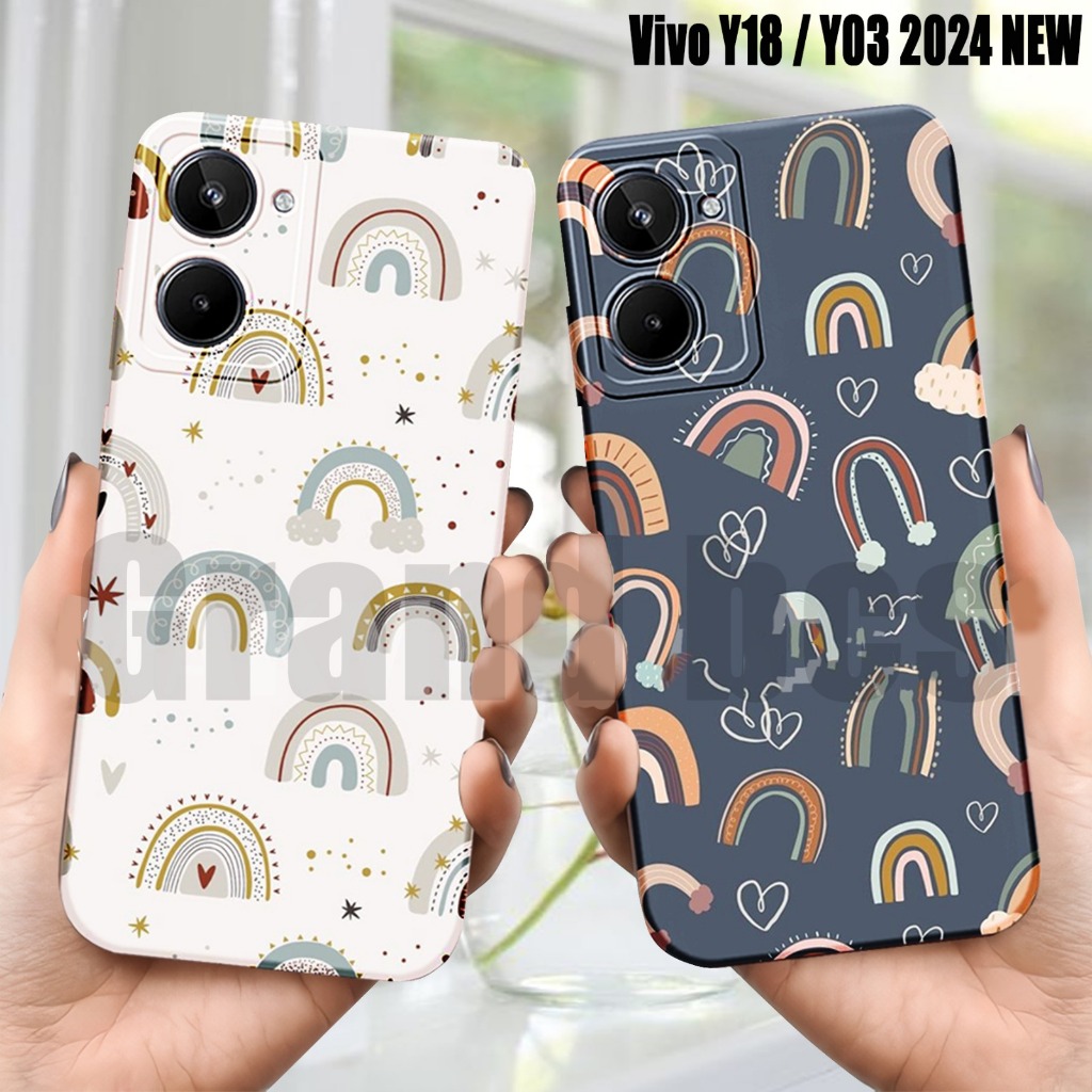 #1533 Case Untuk Vivo Y18 2024 Terbaru Softcase Pelindung Hp Silikon TPU Vivo Y03 Y18 2024 Motif RAI