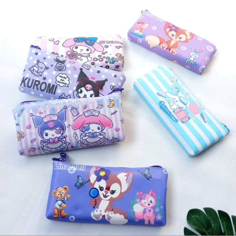 

Tempat pensil Sanrio || tepak pencil resleting motif sanrio kuromi purple cinnamorol blue cinamorol melody pink tepak pouch anak lucu murah Kuromi Stripe Merah Biru Pink