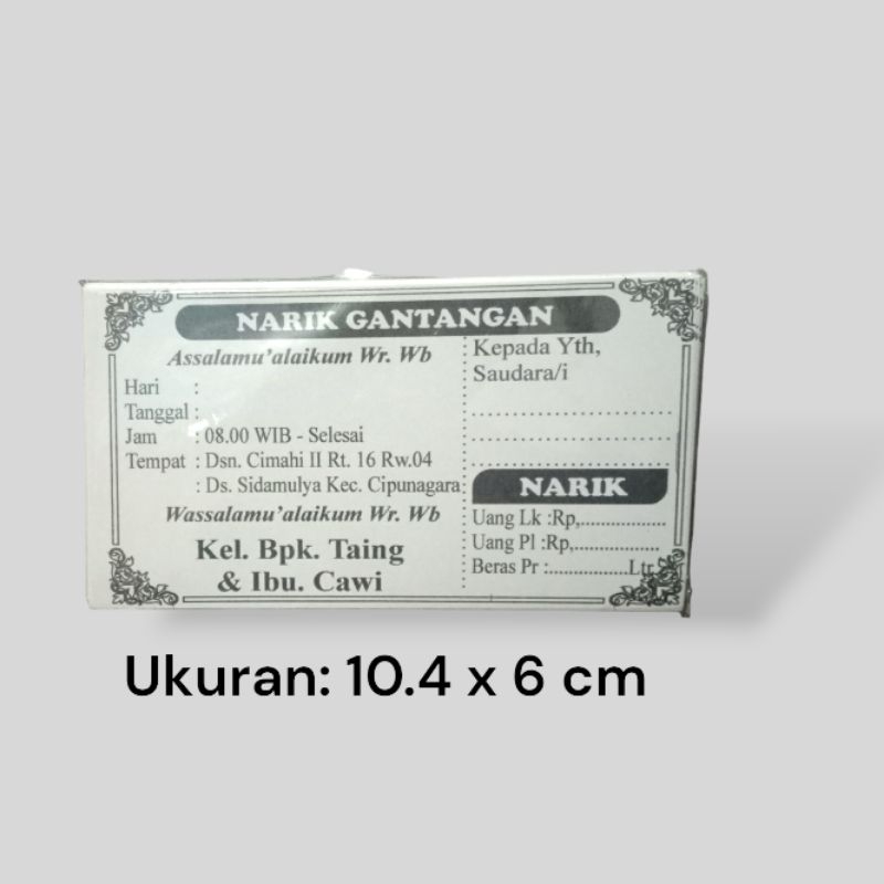 

Undangan Gantangan