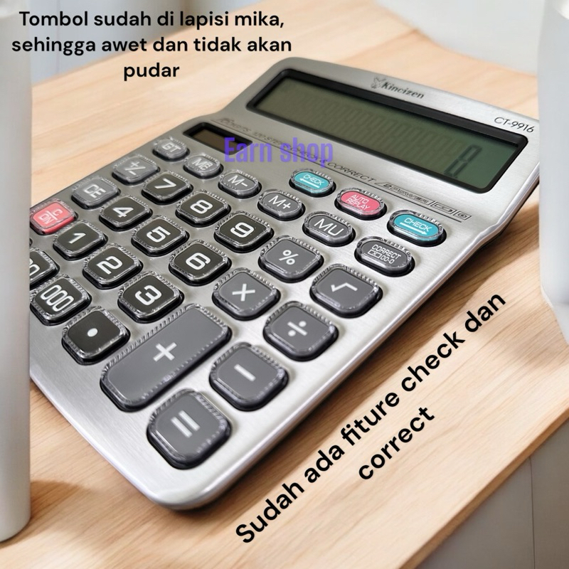 

Promo KINCIZEN KALKULATOR DAGANG BESAR CT-9916 16 DIGIT SOLAR AKTIF