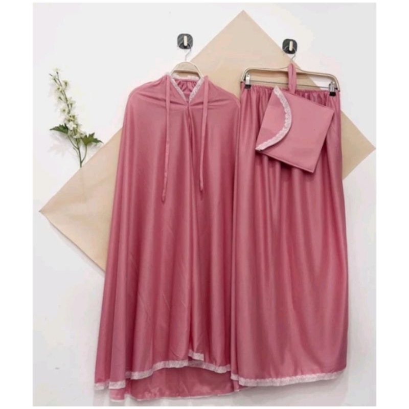 MUKENA AMPLOP POLOS DEWASA// mukena amplop renda